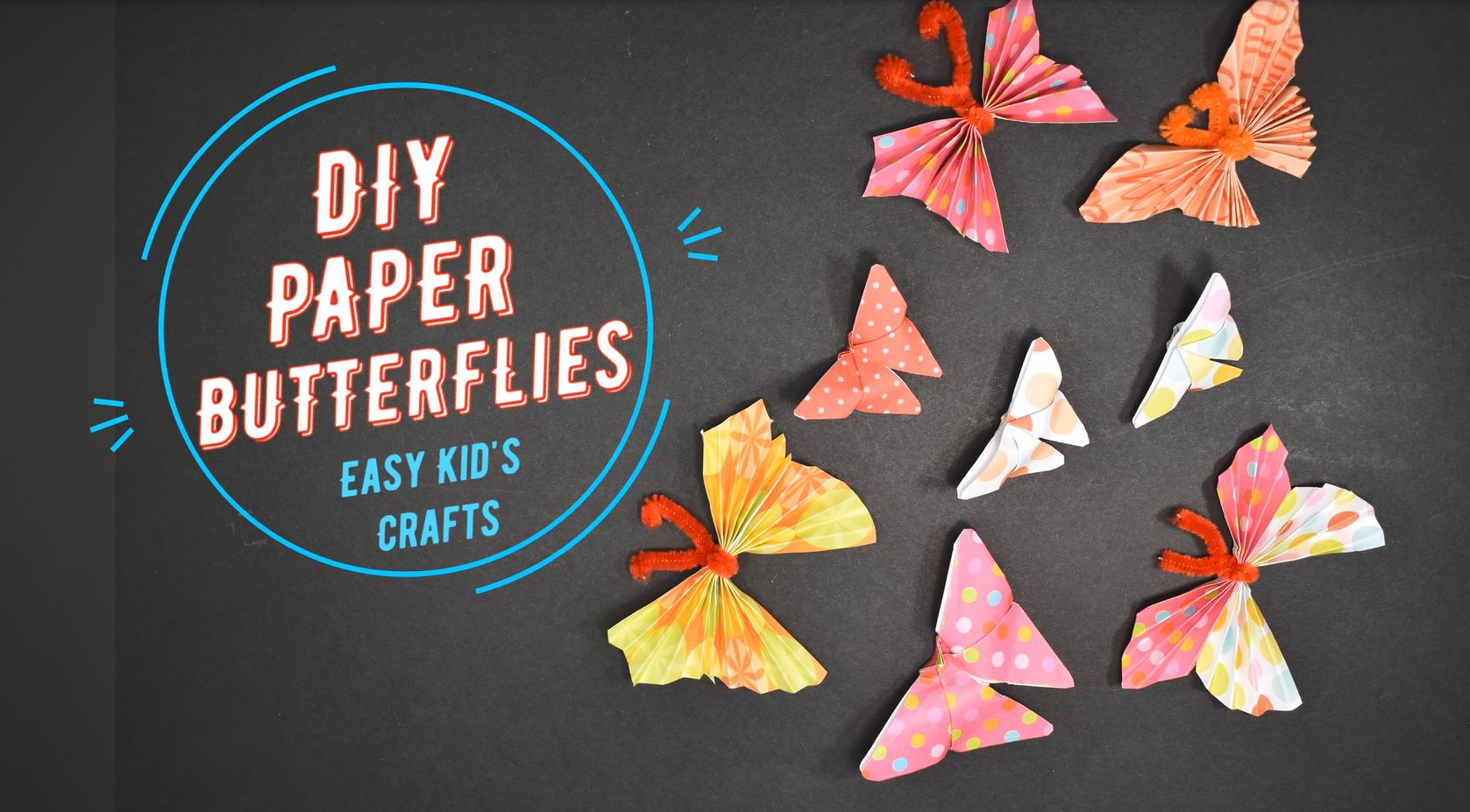 Easy Butterfly Using Craft Paper For Kids